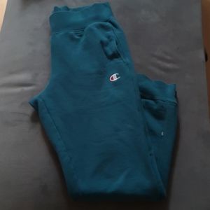 Champion women's turquoise sweats reverse weave